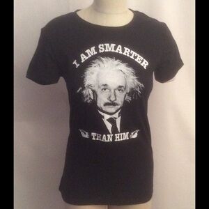 NEW Einstein Smarter Black Tee Shirt Fit SZ XLARGE